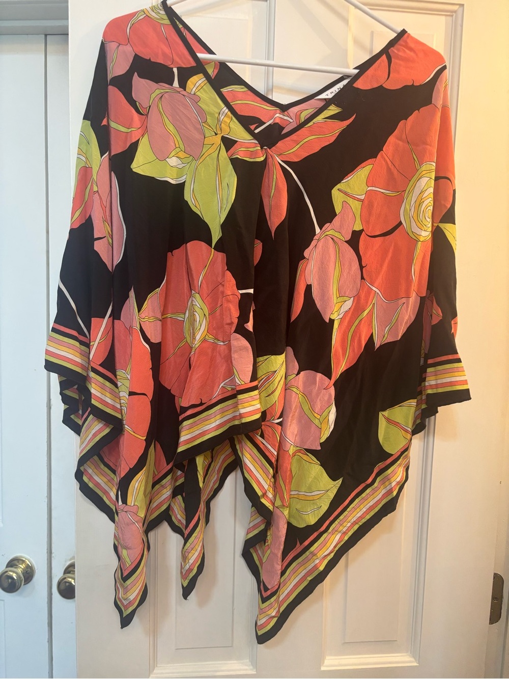 Trina Turk silk poncho